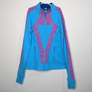 ✨3/$15 Ivivva by Lululemon blue pink zip up jacket 14